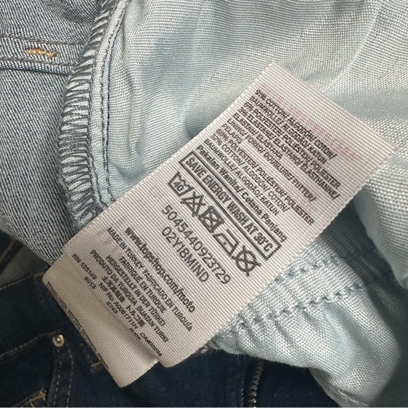 TOPSHOP MOTTO Jamie Flare High Waist Stretch Blue Jeans - Picture 8 of 15